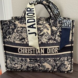 Christian Dior Tote Bag with Scarf